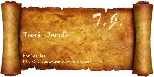 Tasi Jenő névjegykártya